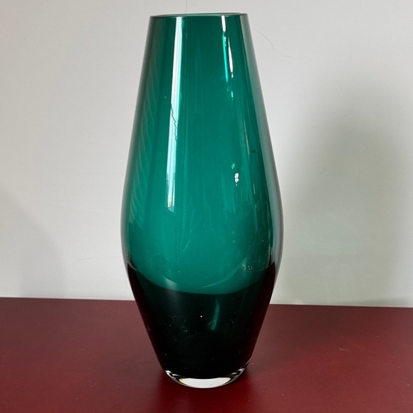 Other - Hand blown Elegant Teal Glass Vase